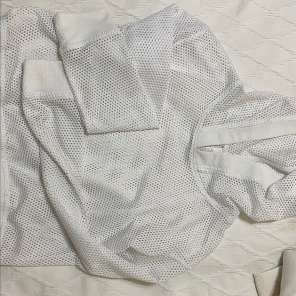 Workout white sweater